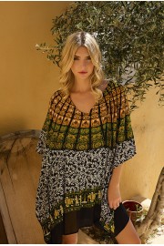 PONCHO SHORT MANDALA PRIMITIF IND/SIA